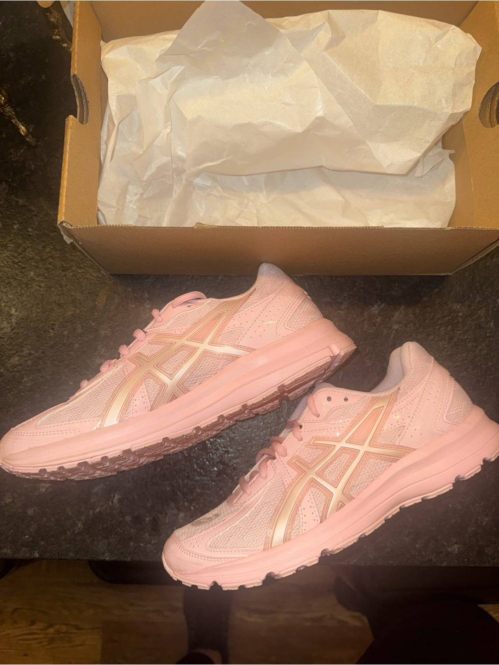 Asics gel pink salt lace tennis shoes women’s size 8 - Picture 5 of 7